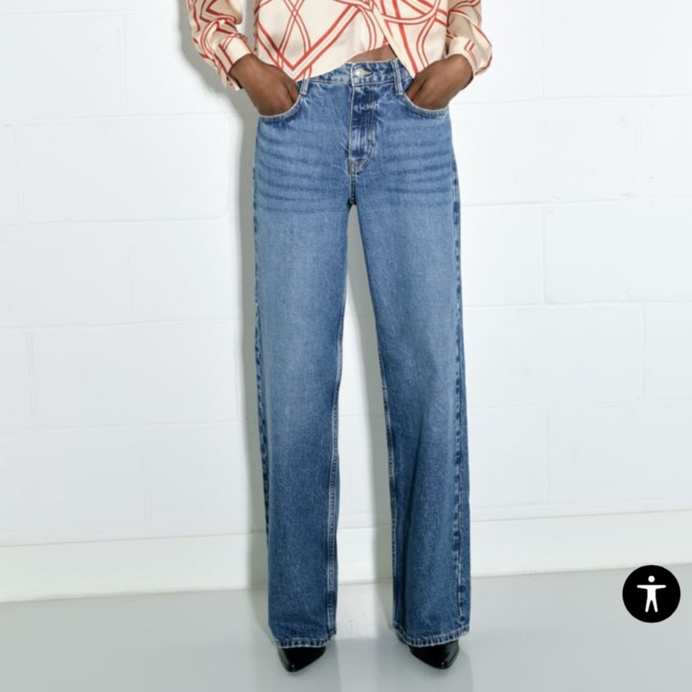 Zara High Waist Wide Leg Denim